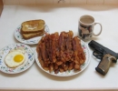 미국다운 아침 식사 테이블